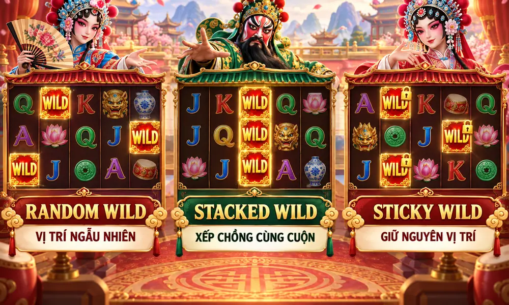 So sánh Random Wild, Stacked Wild và Sticky Wild